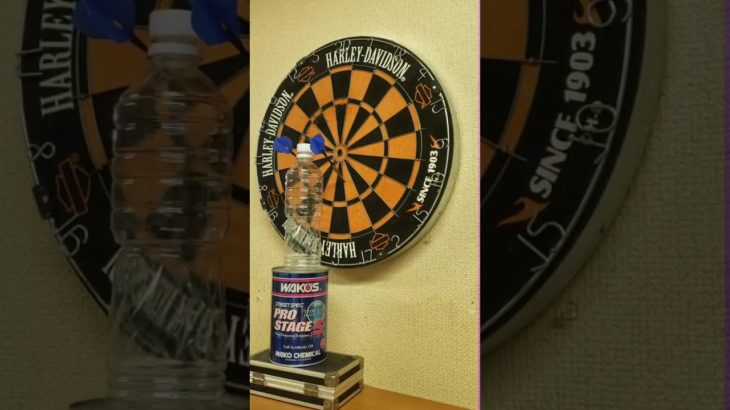 スティールダーツでペットボトルチャレンジw