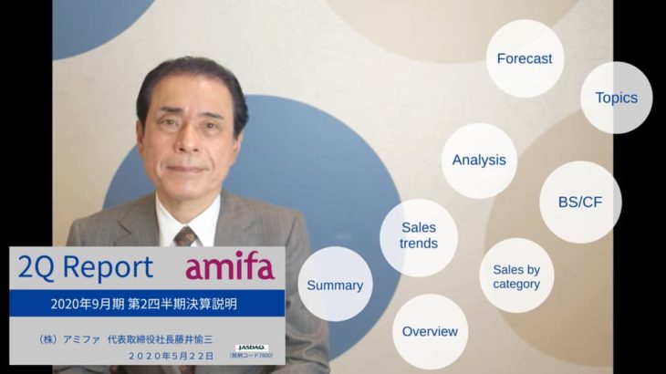 （株）アミファ2020年９月期第二四半期決算説明