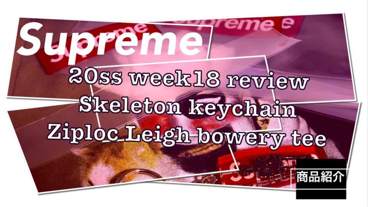 【 Supreme 】20ss week18 Skelton keychain Ziploc Leigh Bowery tee 商品紹介動画（4K対応）