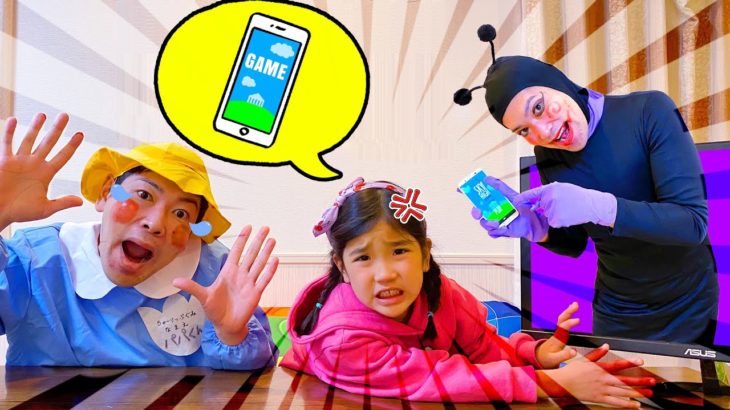 パパくん・みのちゃんスマホかくされた！Amazon Kids+ Andoridアプリのゲームで対戦だ！