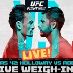 UFC Vegas 42 Weigh-Ins: Max Holloway vs. Yair Rodríguez